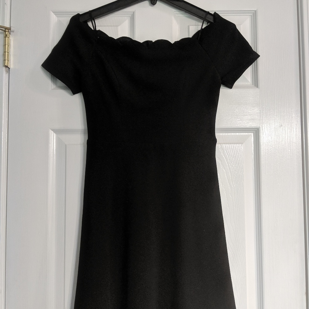 Black scalloped dress